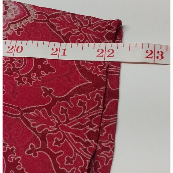 Vtg Liz Claiborne Women Size 10 Blouse 100% Silk Pink Semi Sheer Button Mom Boho - Picture 10 of 13